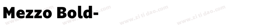 Mezzo Bold字体转换